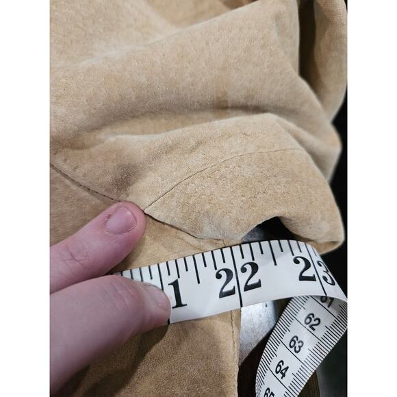 Vintage Bagatelle Leather Blazer Jacket Womens size 16 Brown Suede Neutral Tan - Picture 6 of 8